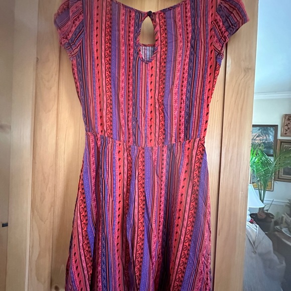 Bohemian Mini Dress with pockets size small - Picture 3 of 4